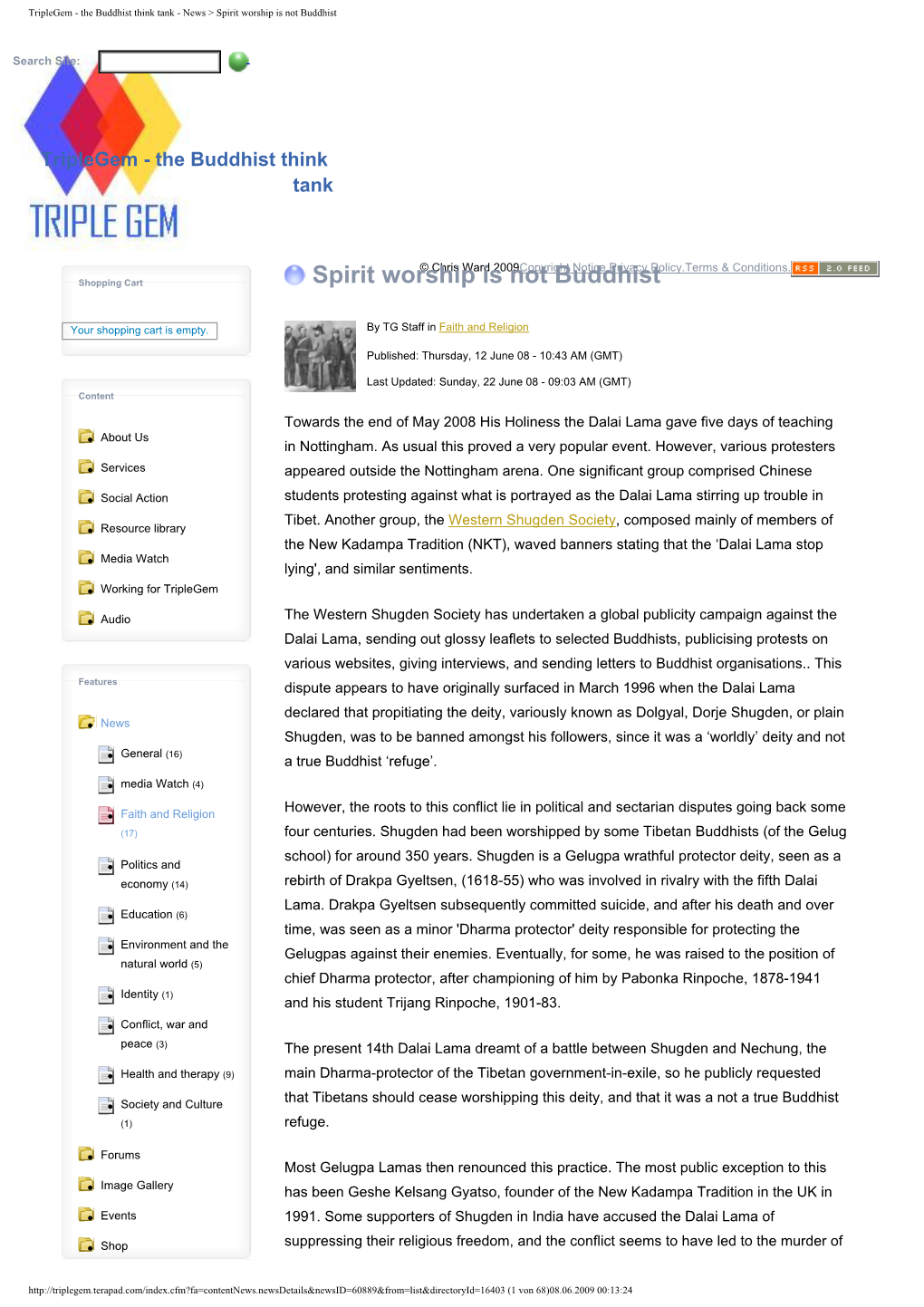 Triplegem - the Buddhist Think Tank - News > Spirit Worship Is Not Buddhist