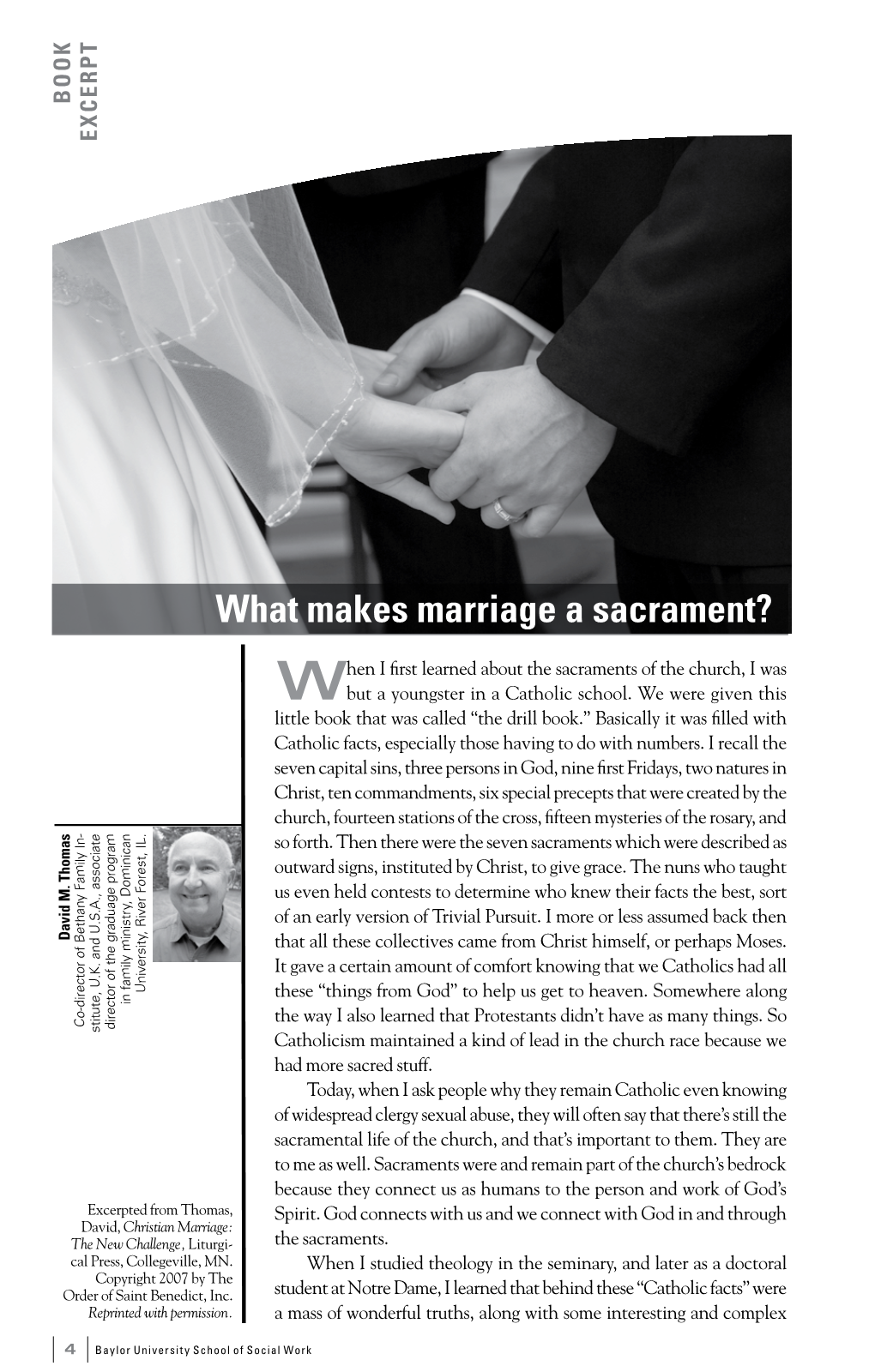 What Makes Marriage a Sacrament?