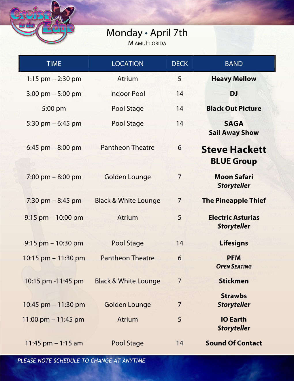 Monday • April 7Th Steve Hackett