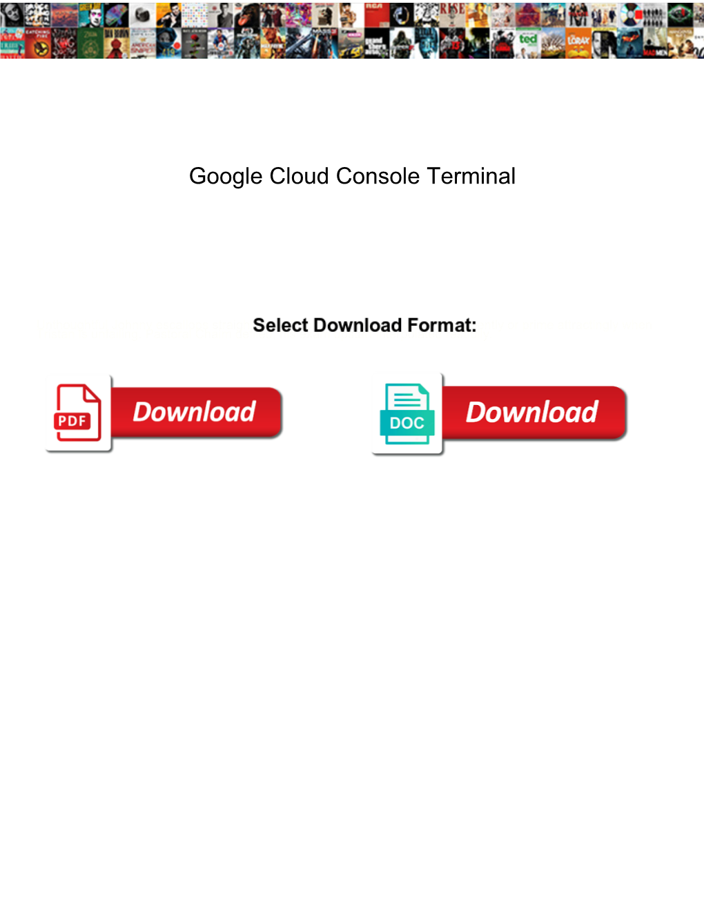 Google Cloud Console Terminal