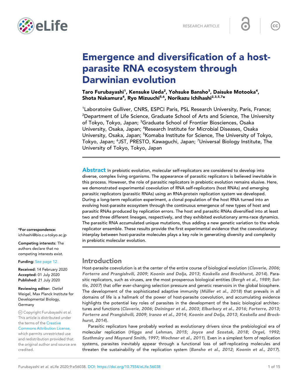 Parasite RNA Ecosystem Through Darwinian Evolution