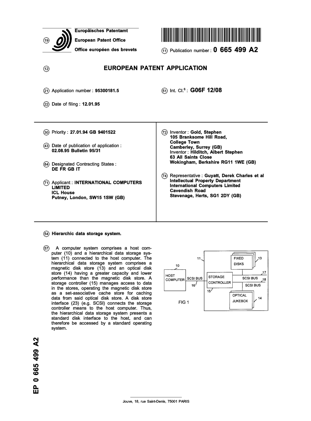 Hierarchic Data Storage System