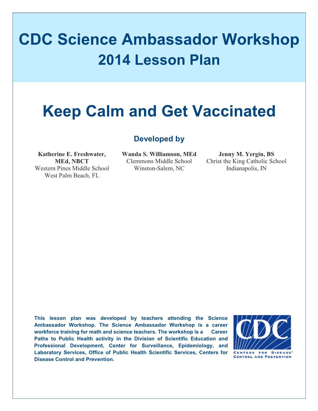 Keep Calm and Get Vaccinated