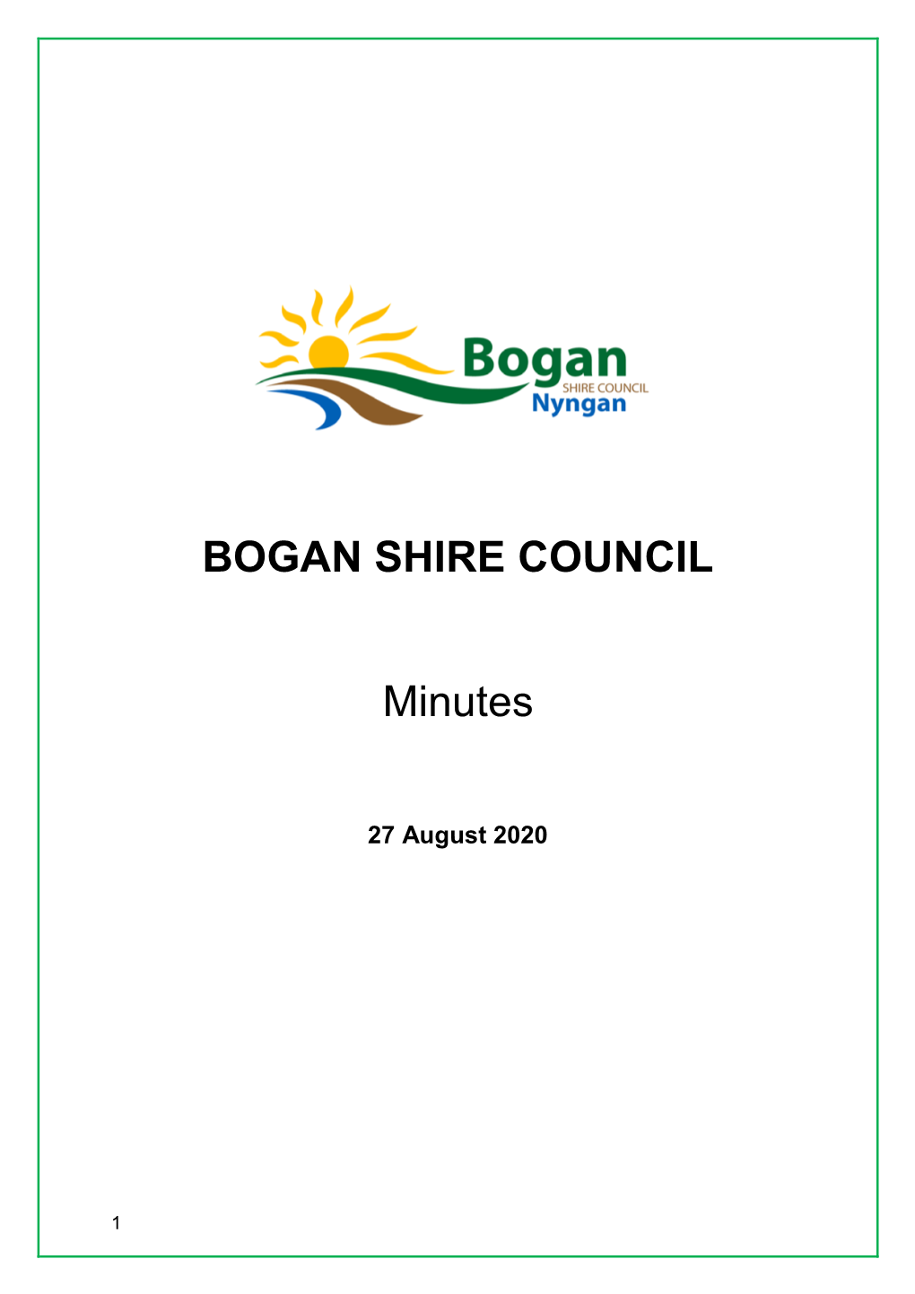 BOGAN SHIRE COUNCIL Minutes