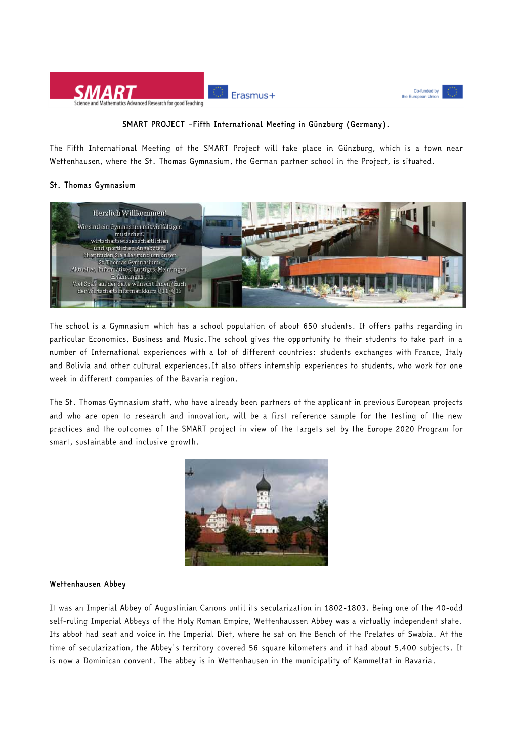 SMART PROJECT –Fifth International Meeting in Günzburg (Germany)