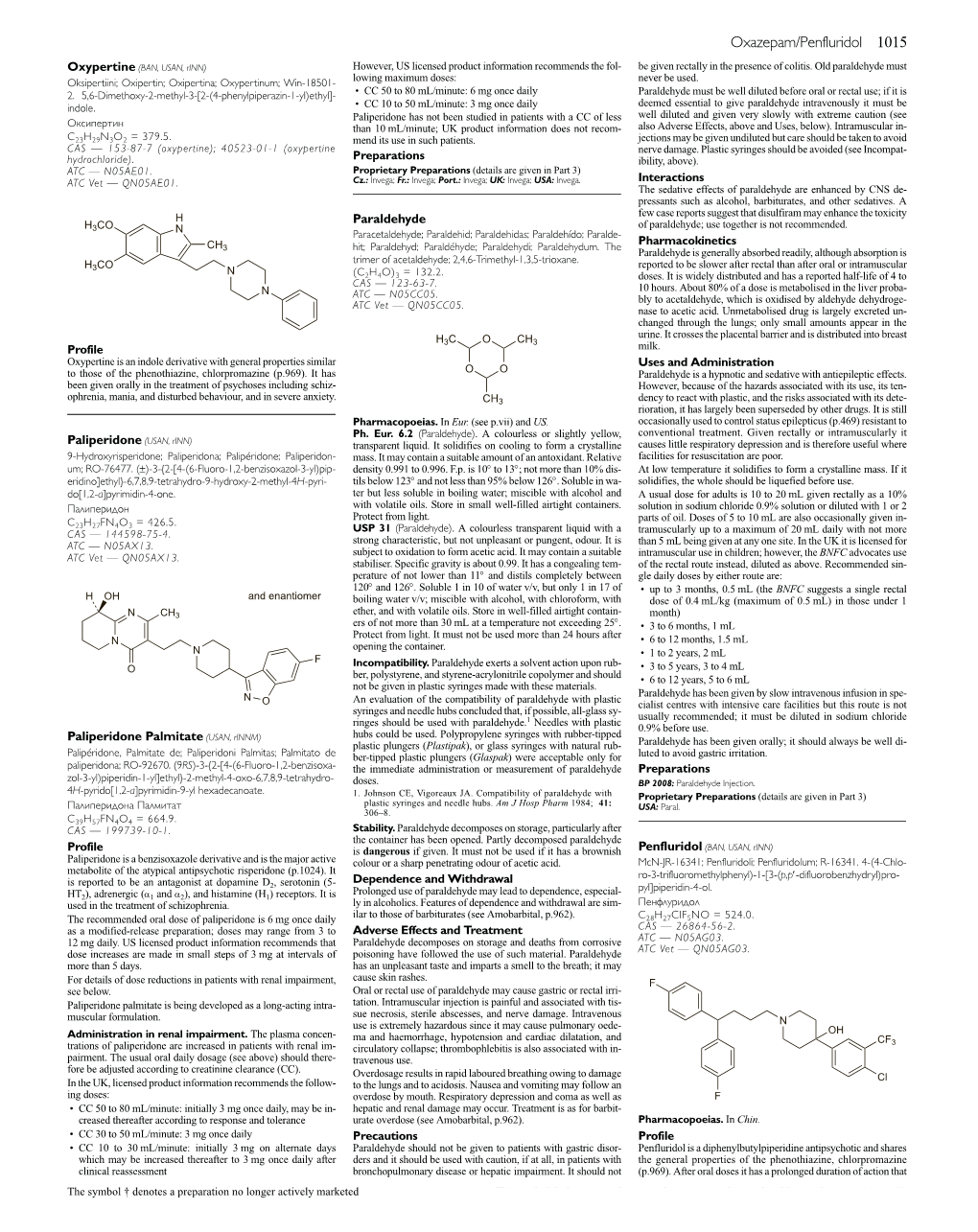 Oxazepam/Penfluridol 1015