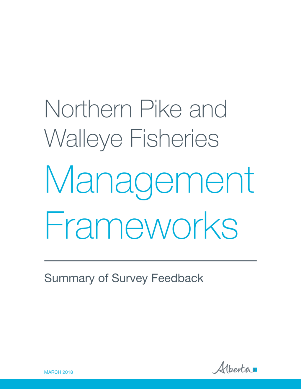 Northern Pike and Walleye Fisheries Management Frameworks