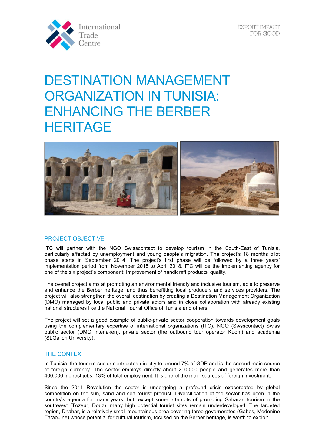 Tunisia: Enhancing the Berber Heritage