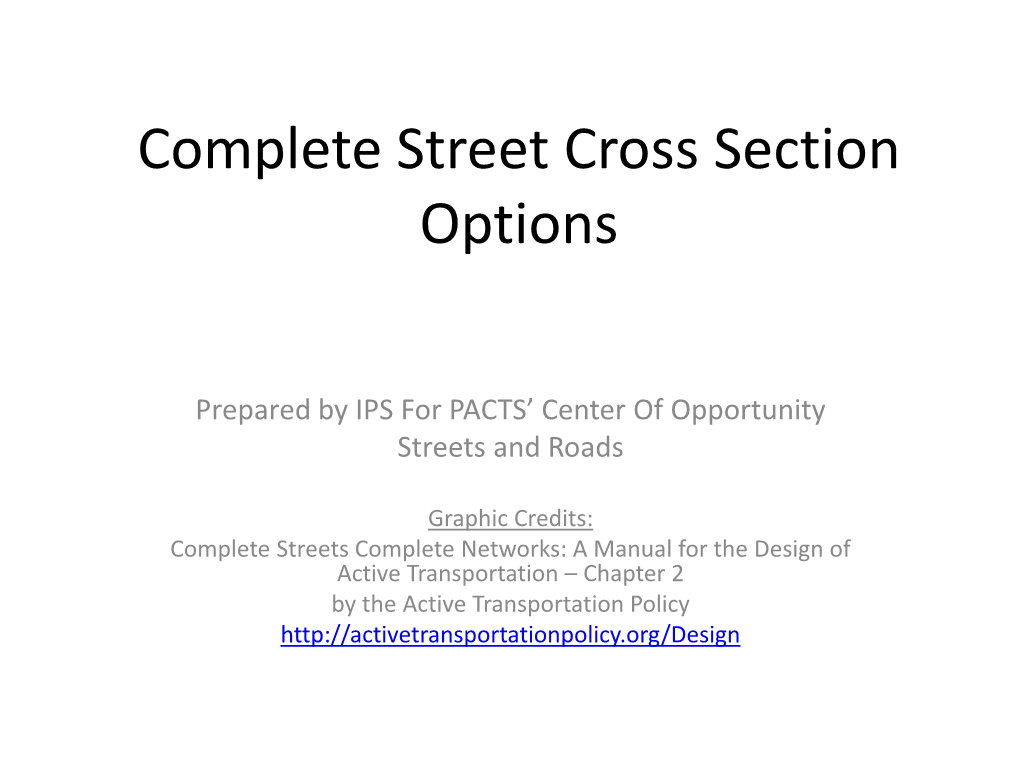 PACTS Possible Cross Sections