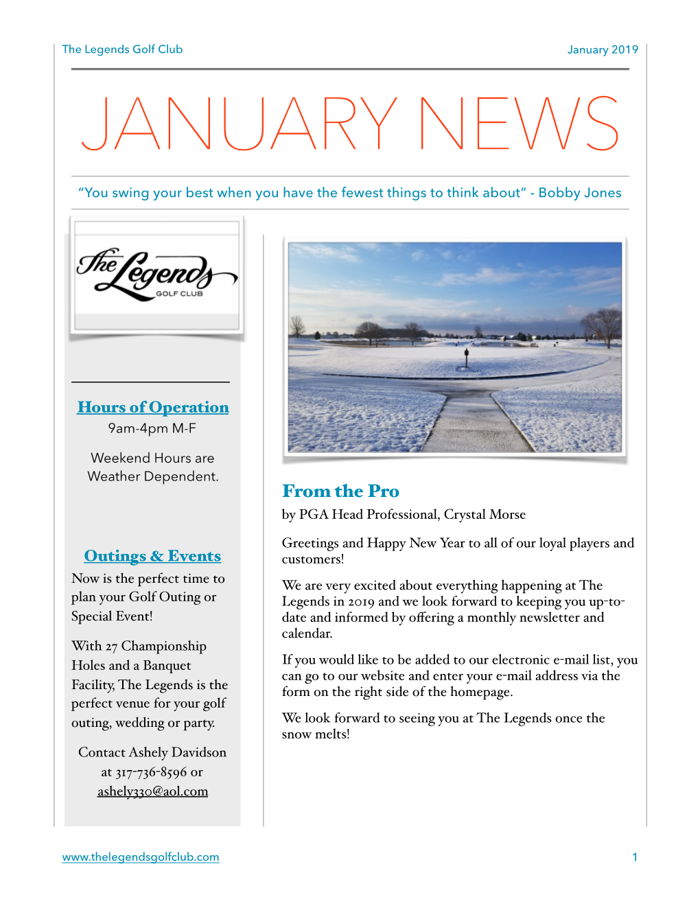 January Newsletter