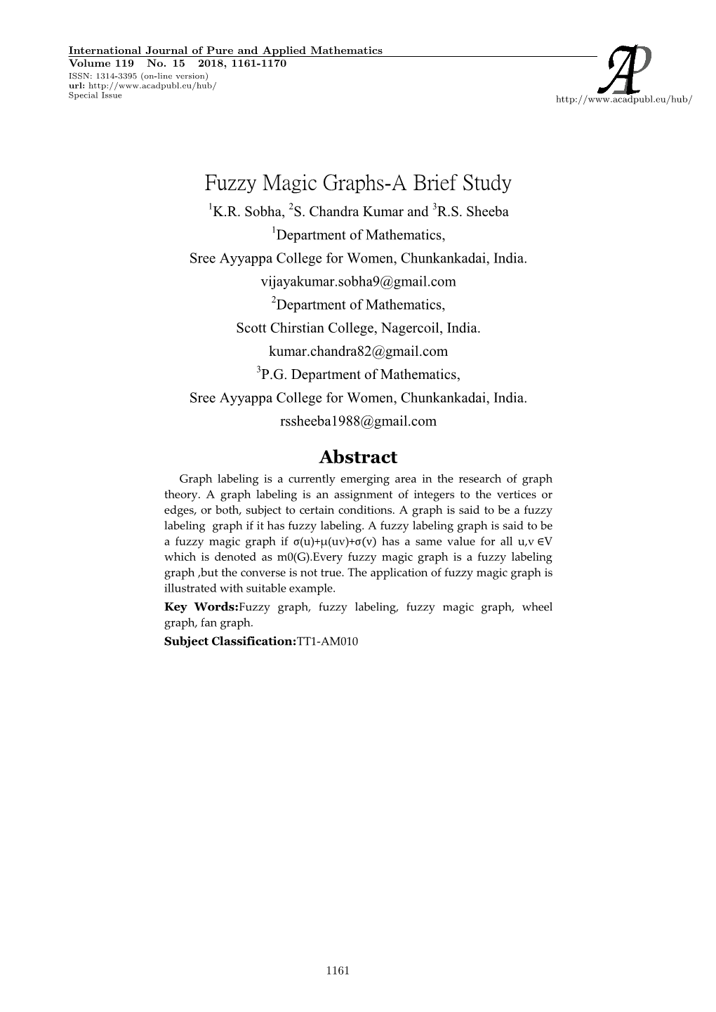 Fuzzy Magic Graphs-A Brief Study 1K.R