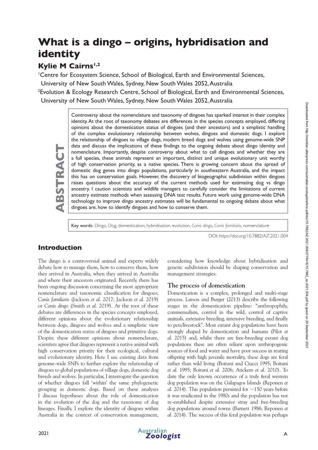 Origins, Hybridisation and Identity