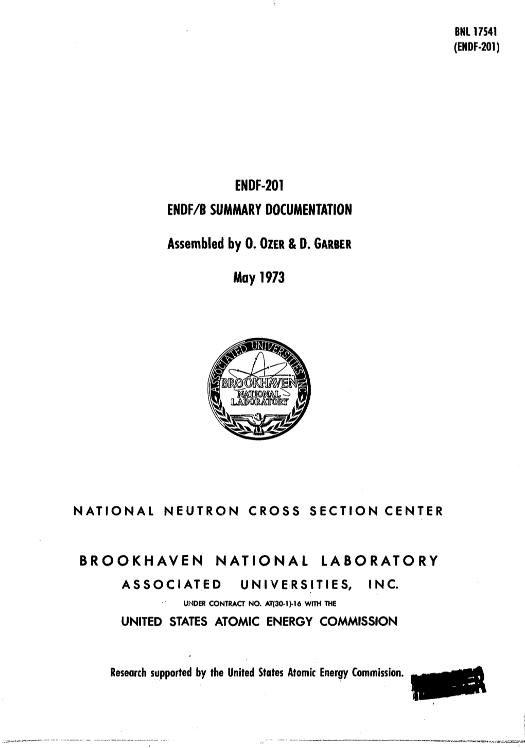 National Neutron Cross Section Center