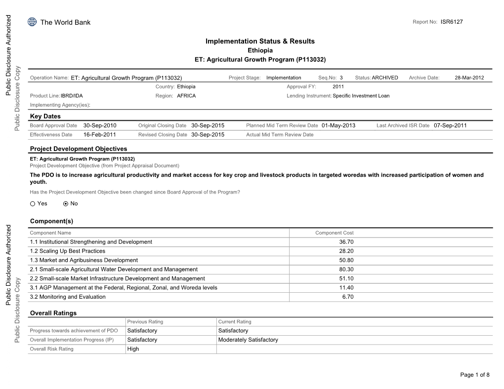 World Bank Document