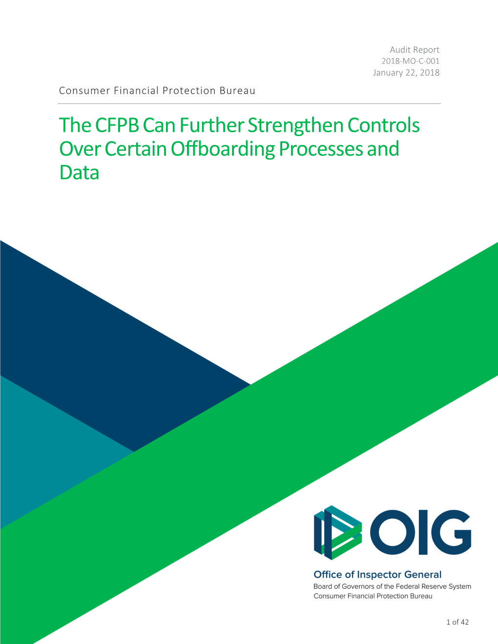 The CFPB Can Further Strengthen Controls Over Certain Offboarding Processes and Data