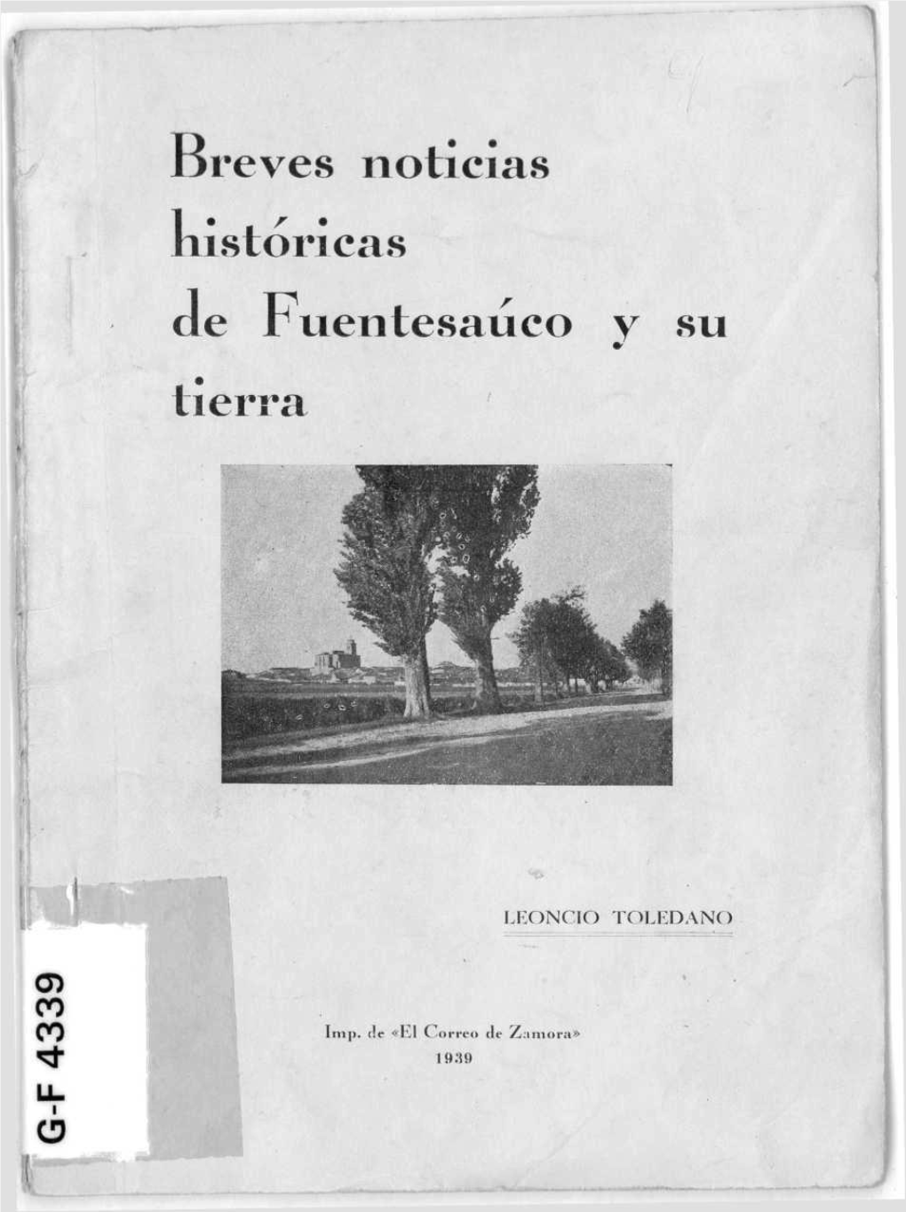 Breves Noticias Nistórieas De Fuentesaúco Y Su Tierra