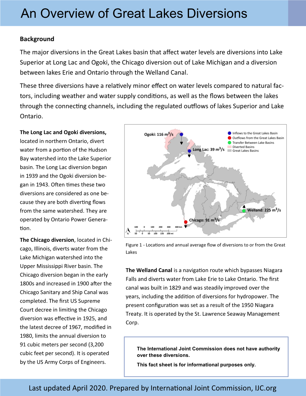 An Overview of Great Lakes Diversions