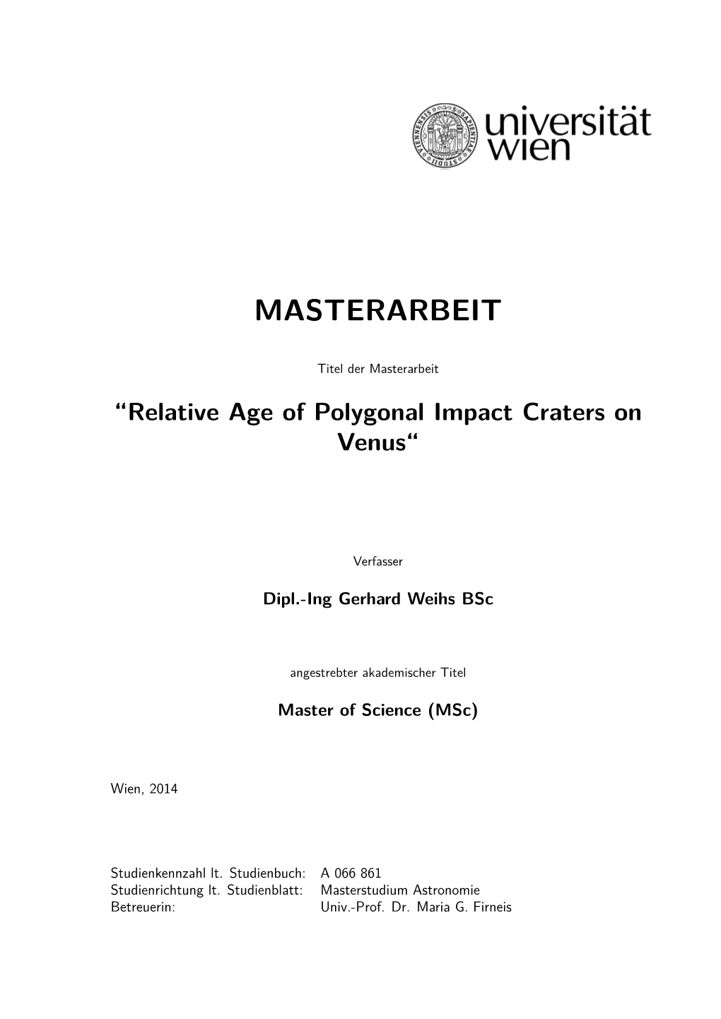 6 Polygonal Impact Craters (Pics) 18 6.1 Deﬁnition of Polygonal Impact Craters