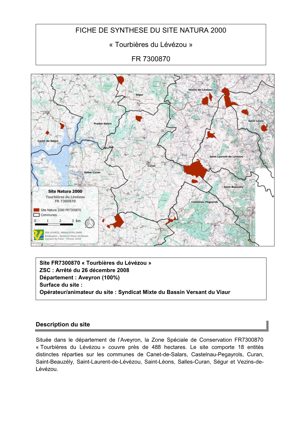 Tourbières Du Lévézou » FR 7300870