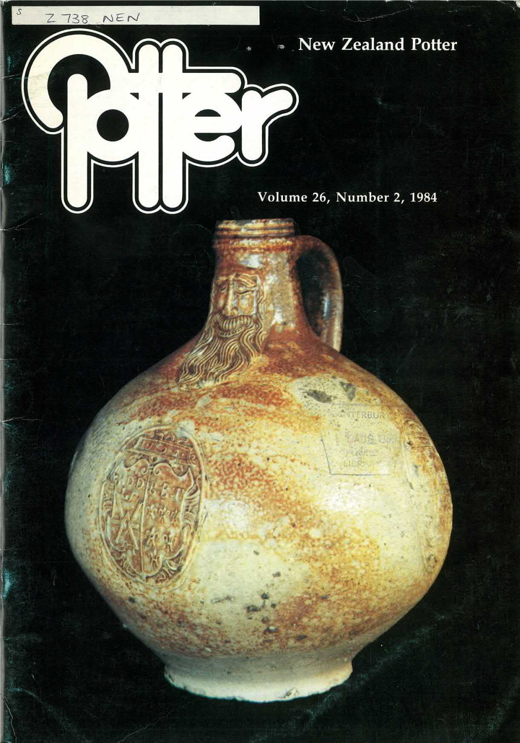New Zealand Potter Volume 26 Number 2 1984