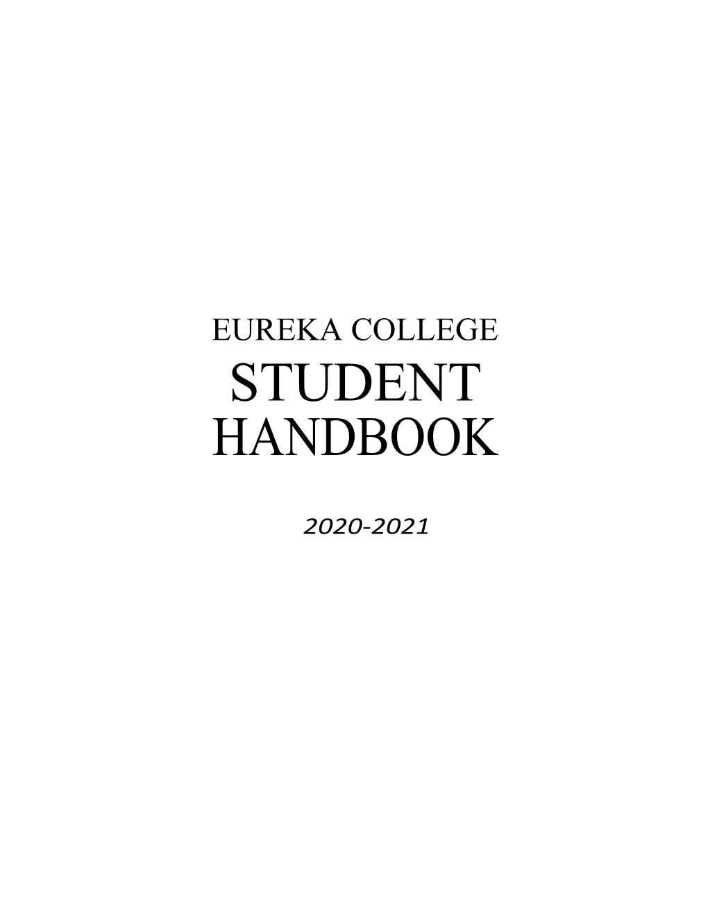 Eureka College Student Handbook