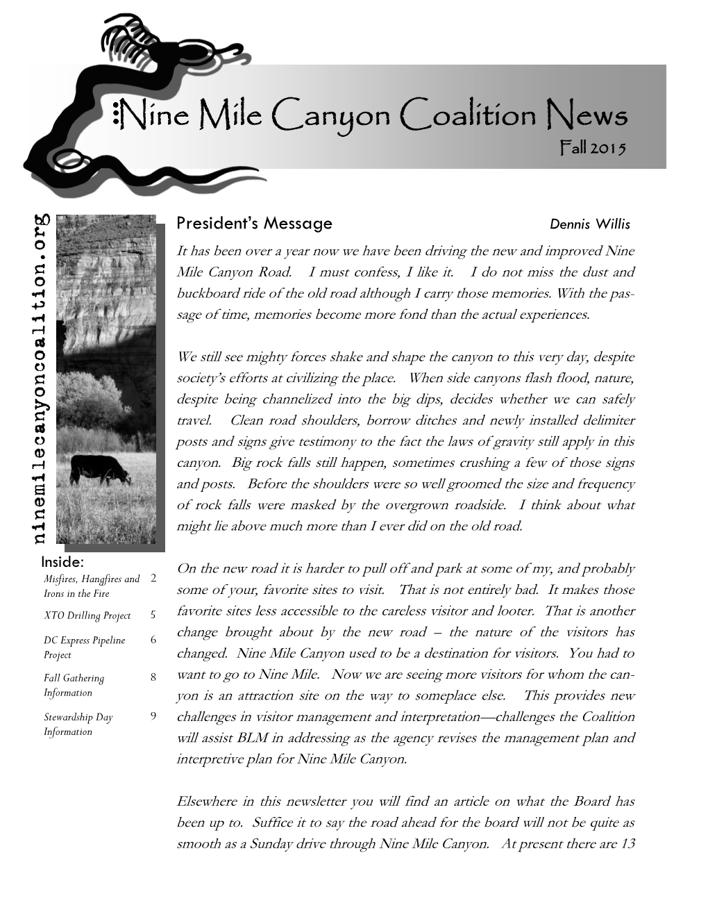 Nine Mile Canyon Coalition News