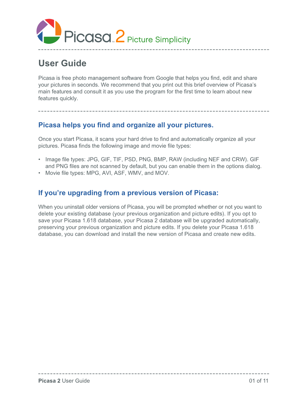 Picasa User Guide