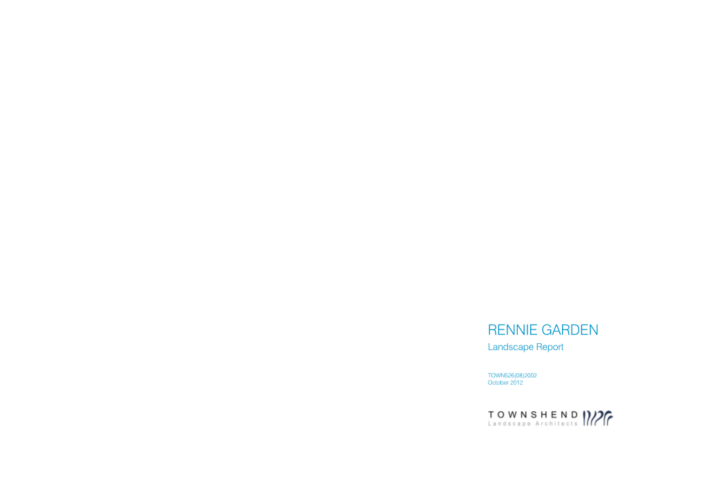 Rennie Garden Landscape Report