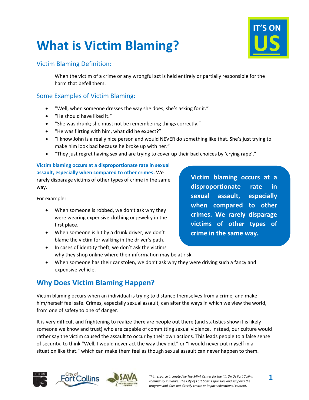 What Is Victim Blaming? US Victim Blaming Definition