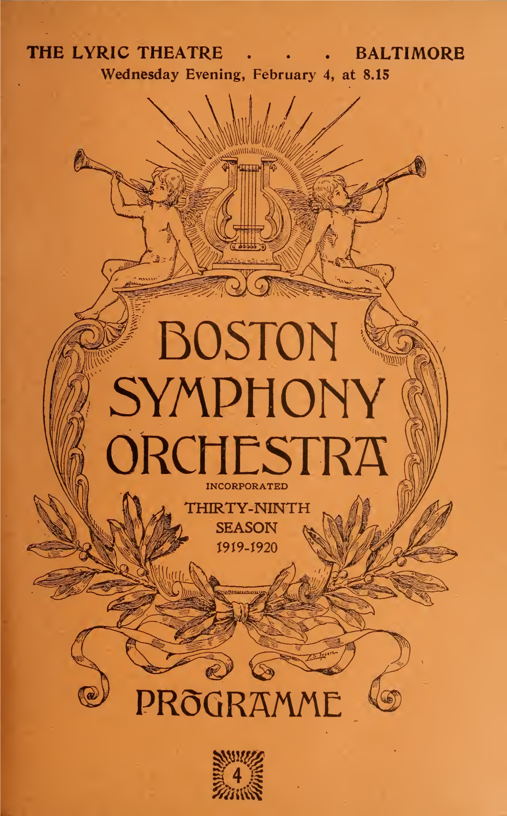 Boston Symphony Orchestra Concert Programs, Season 39,1919