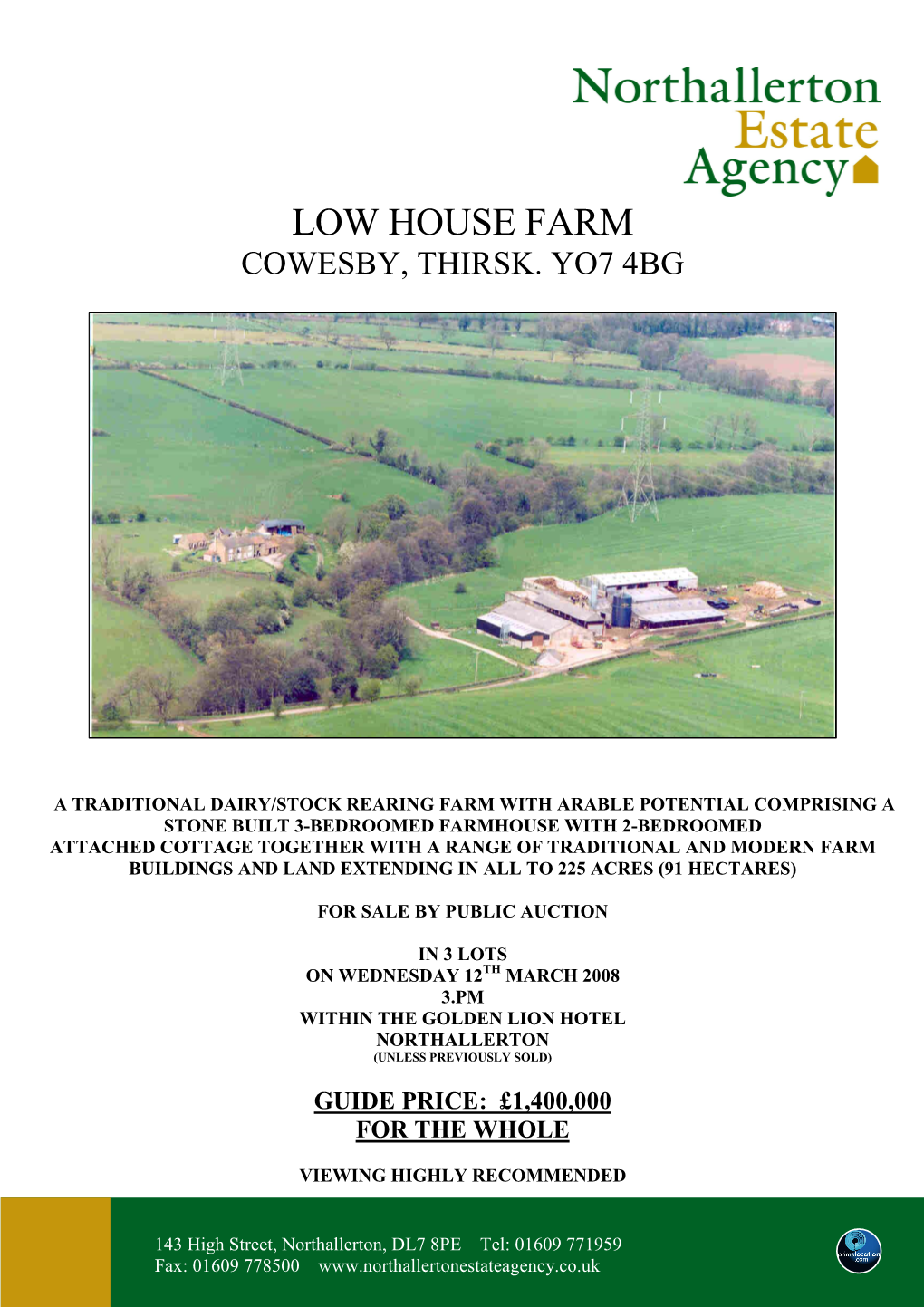 Low House Farm Cowesby, Thirsk