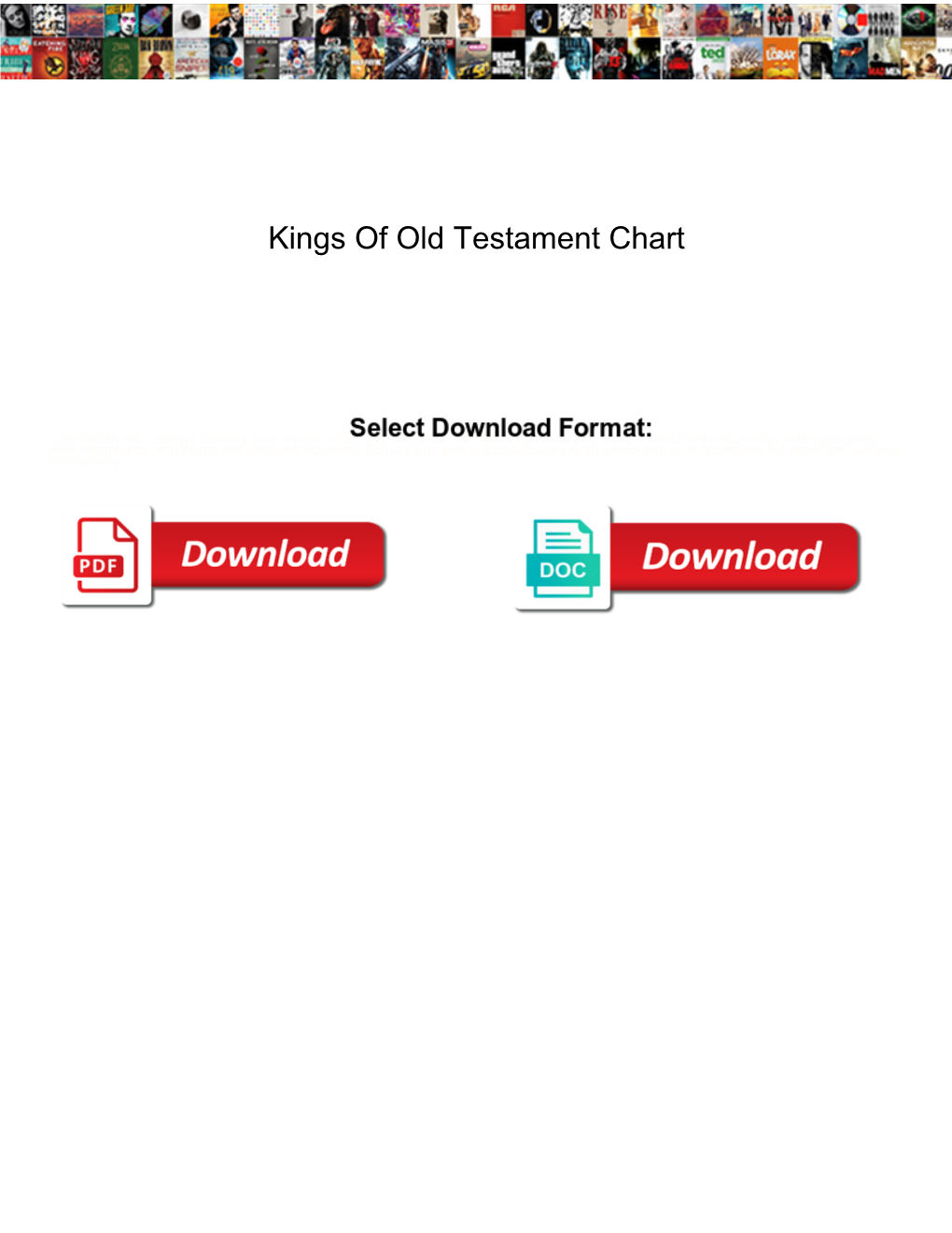 Kings of Old Testament Chart