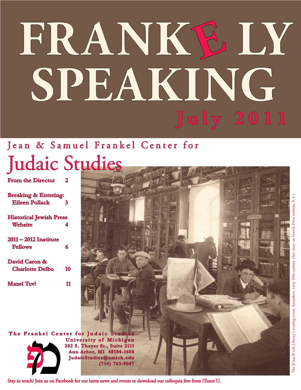Judaic Studies from the Director 2