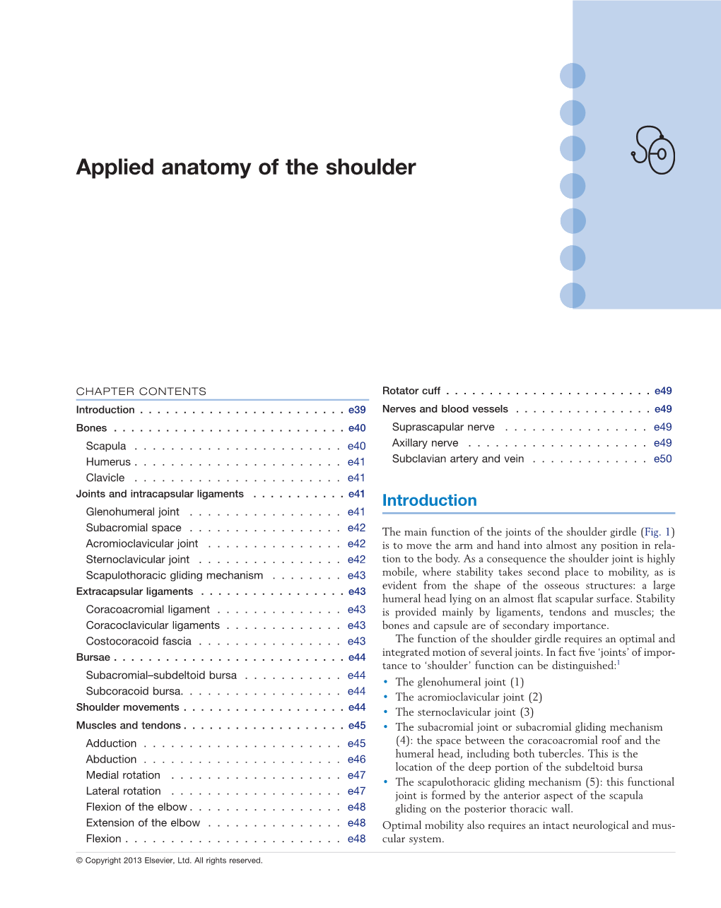 Applied Anatomy of the Shoulder