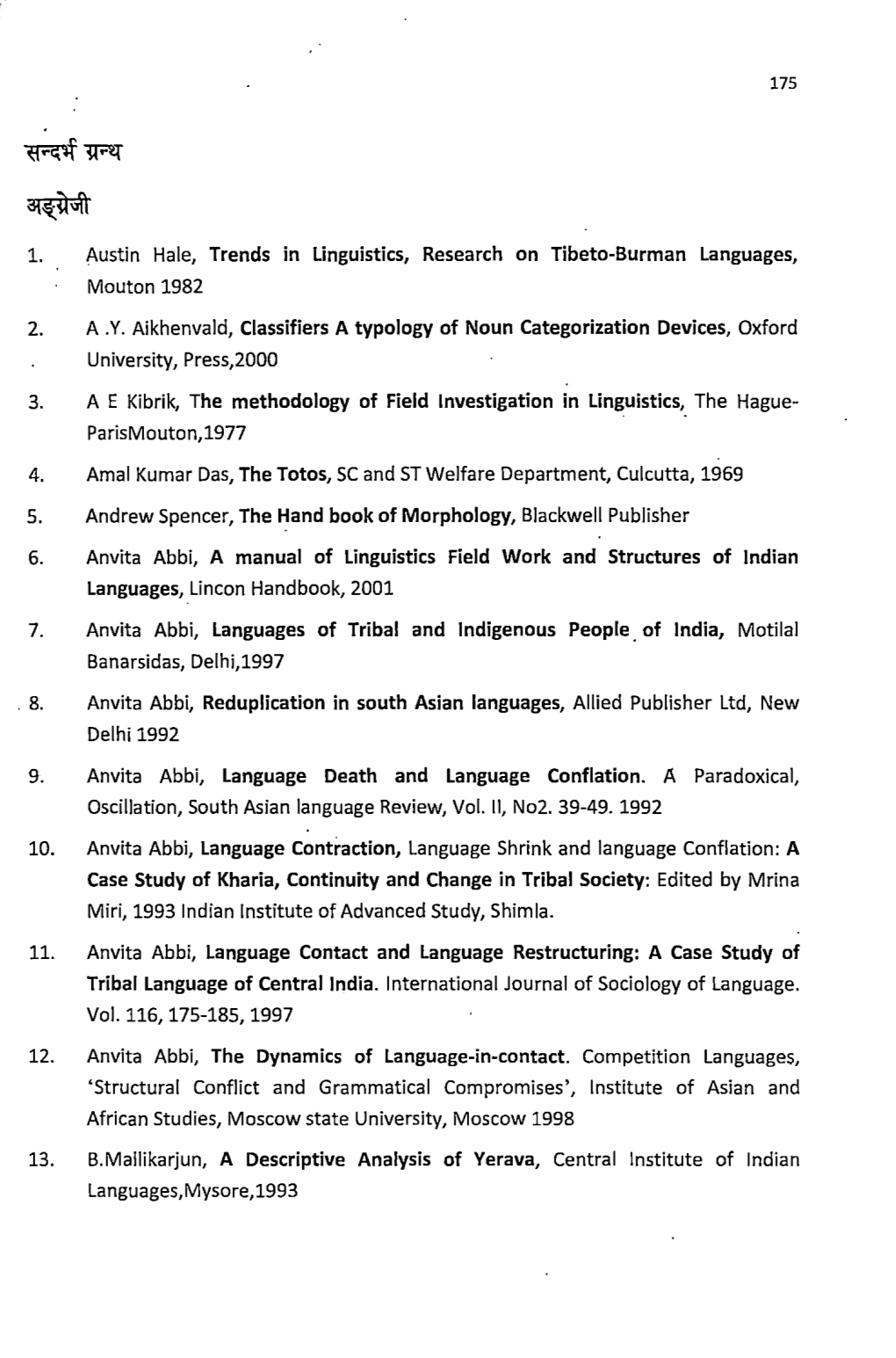 175 Austin Hale, Trends in Linguistics, Research on Tibeto