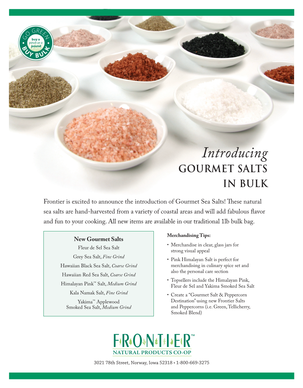 Introducing GOURMET SALTS in BULK