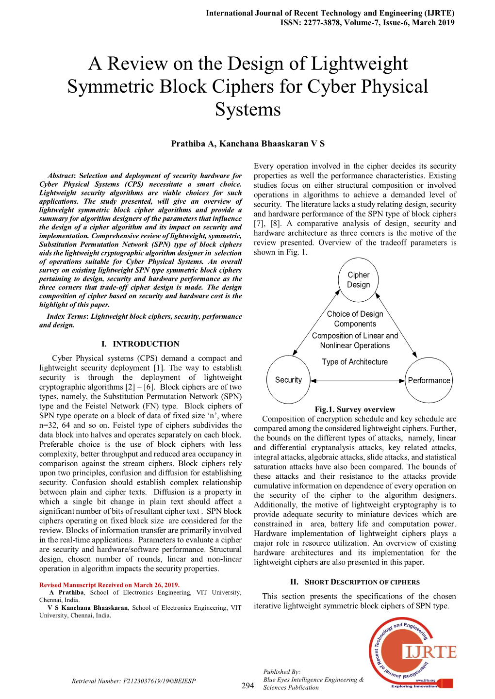 A Review on the Design of Lightweight Symmetric Block Ciphers for Cyber Physical Systems