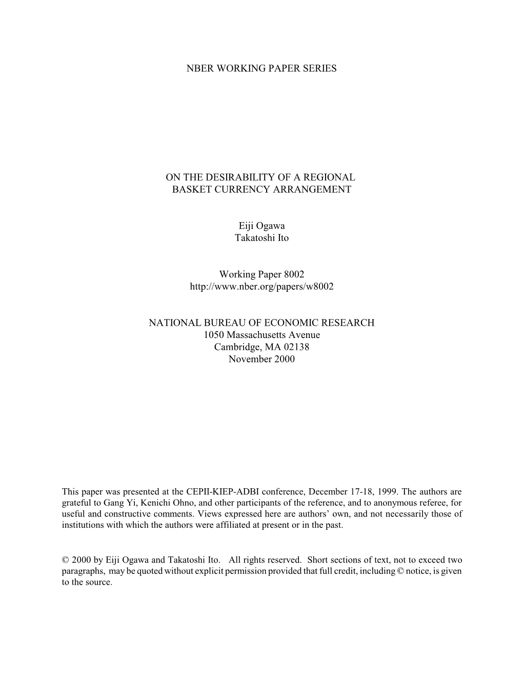 On the Desirability of a Regional Basket Currency Arrangement