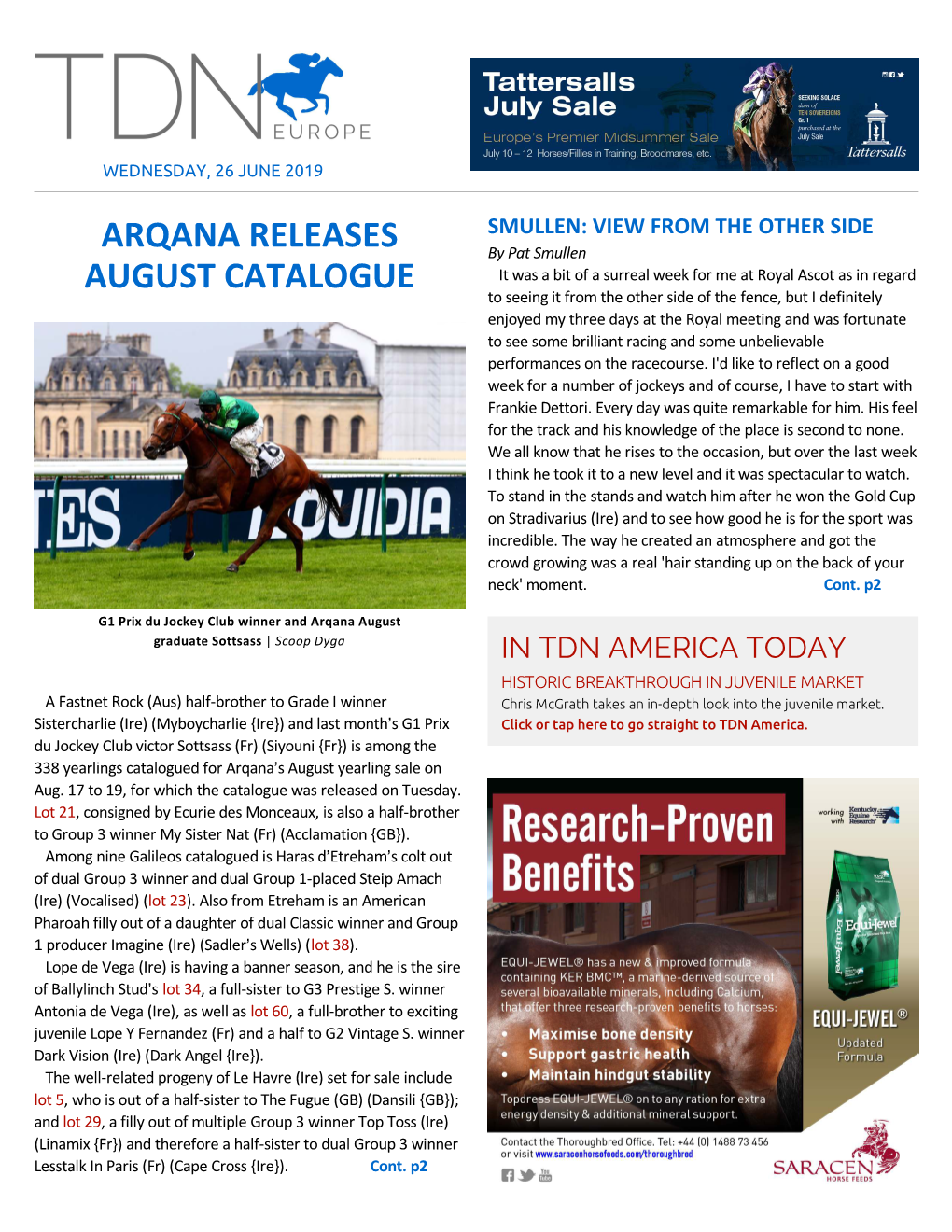 Arqana Releases August Catalogue Cont