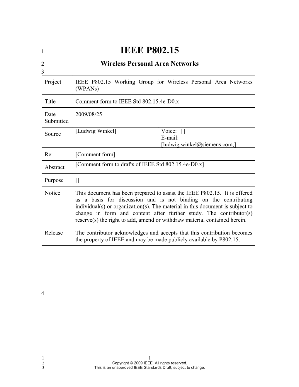 IEEE Standards - Draft Standard Template s2