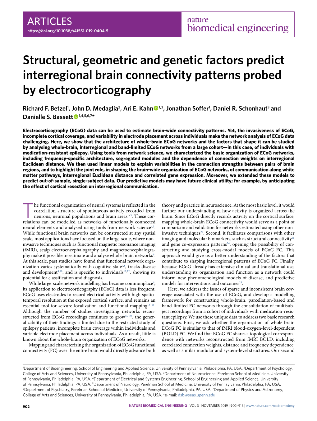 Structural, Geometric and Genetic Factors Predict Interregional Brain Connectivity Patterns Probed by Electrocorticography