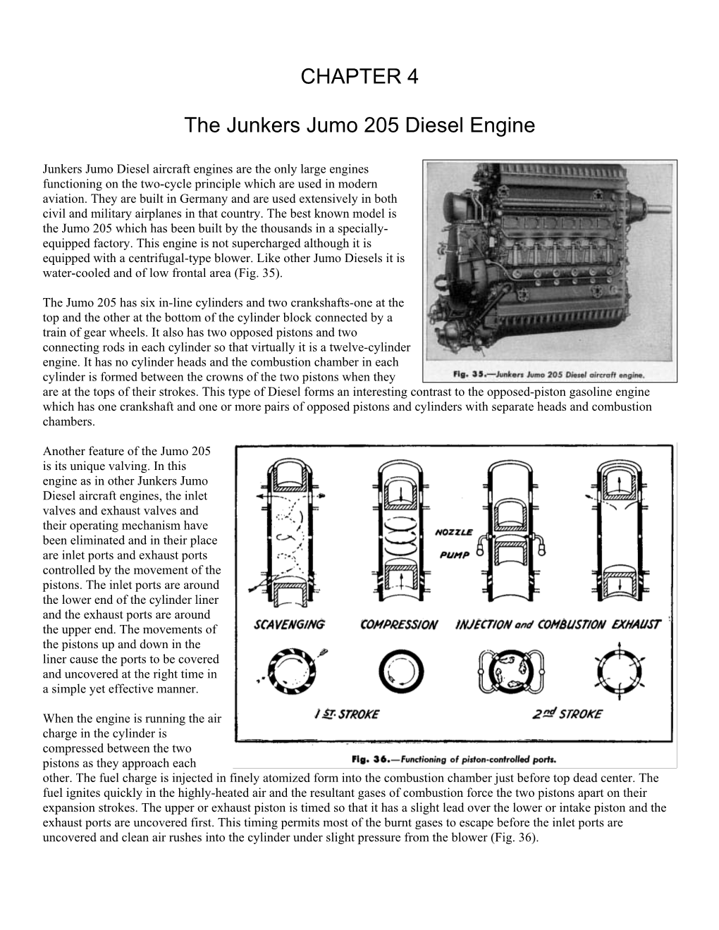 CHAPTER 4 the Junkers Jumo 205 Diesel Engine