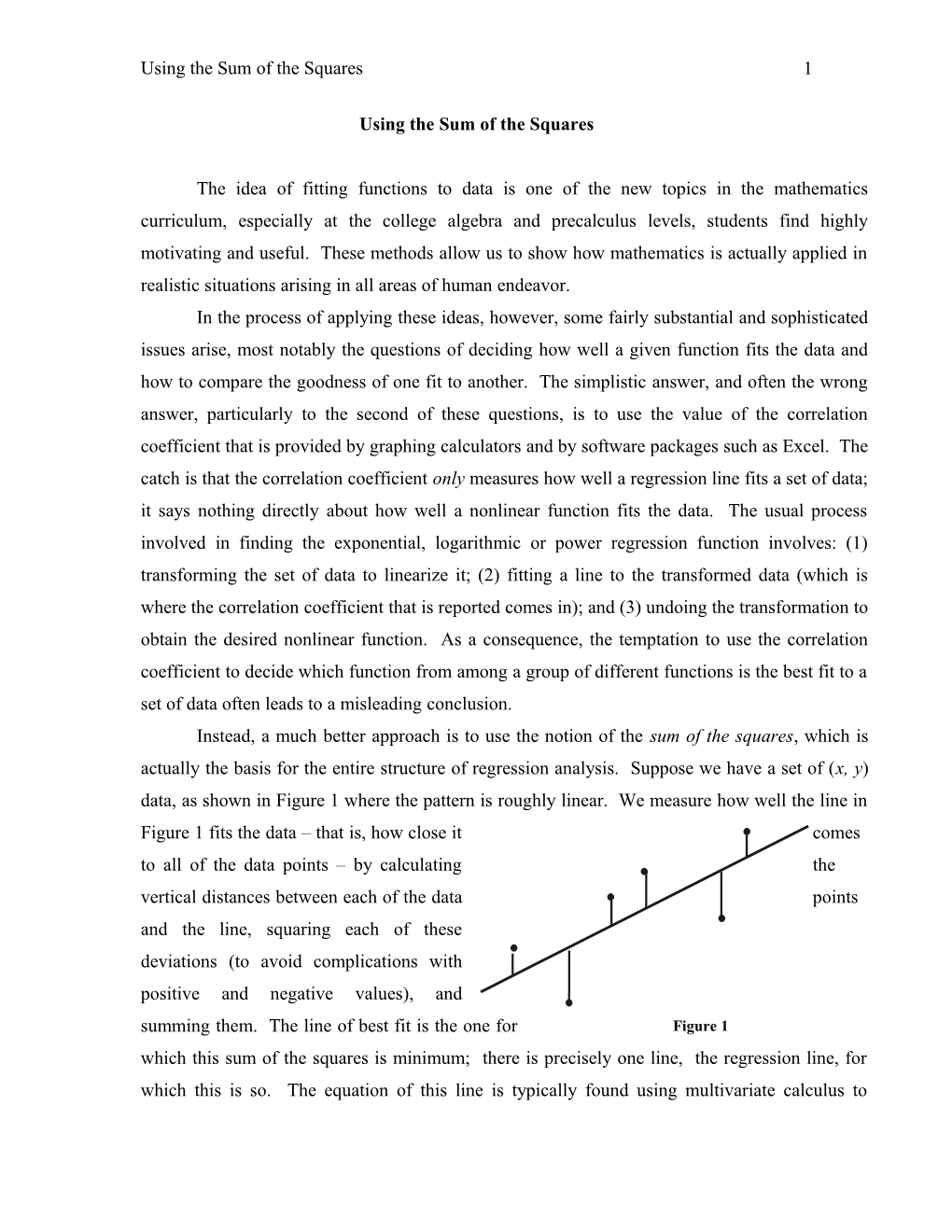 Using the Sum of the Squares