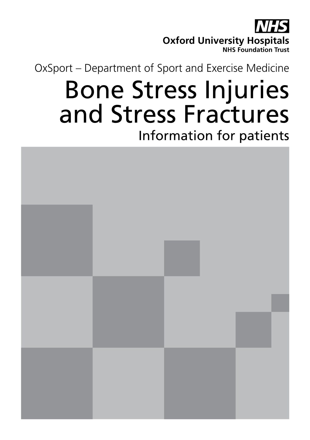 Bone Stress Injuries and Stress Fractures Information for Patients What Is a Stress Fracture? a Stress Fracture Is a Small Crack Or Break in Otherwise Normal Bone