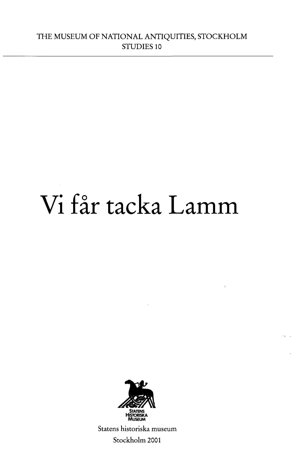 Vi Får Tacka Lamm