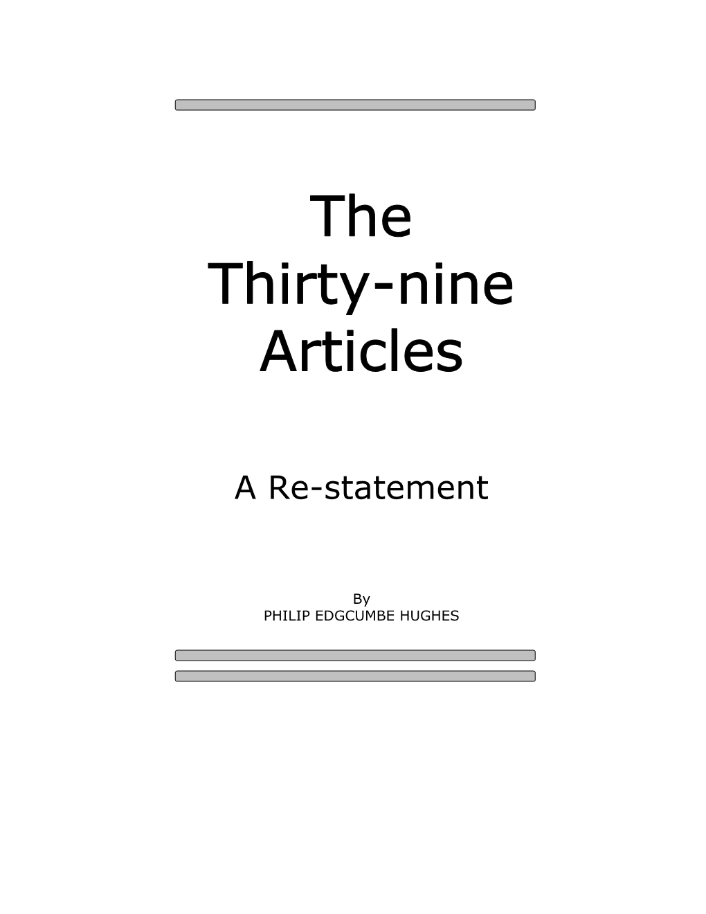 The 39 Articles