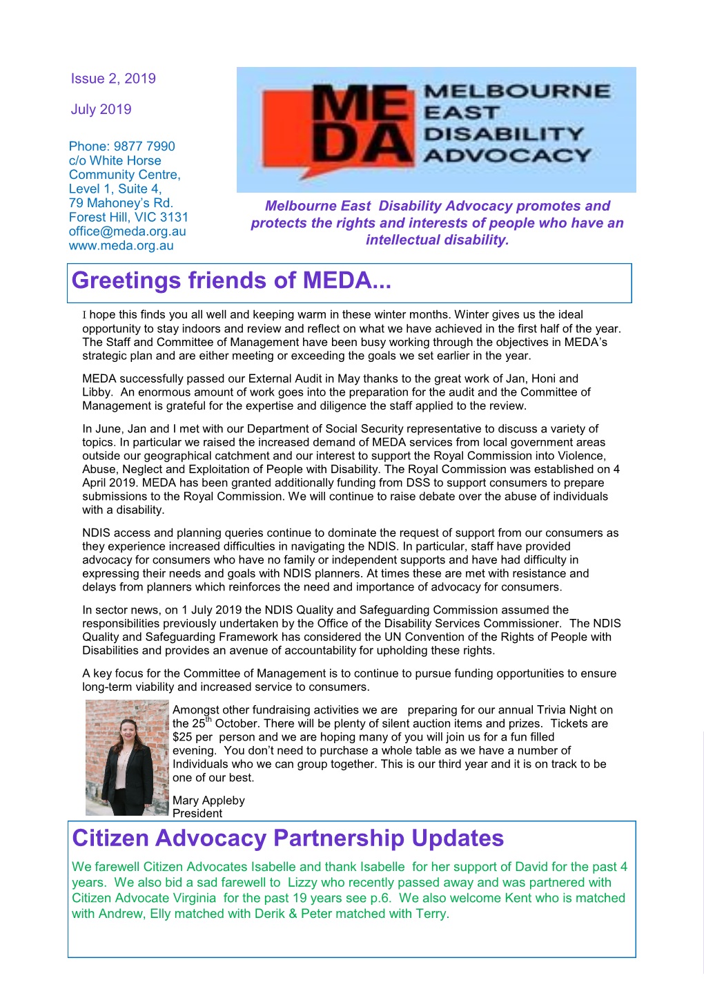 View July 2019 Newsletter