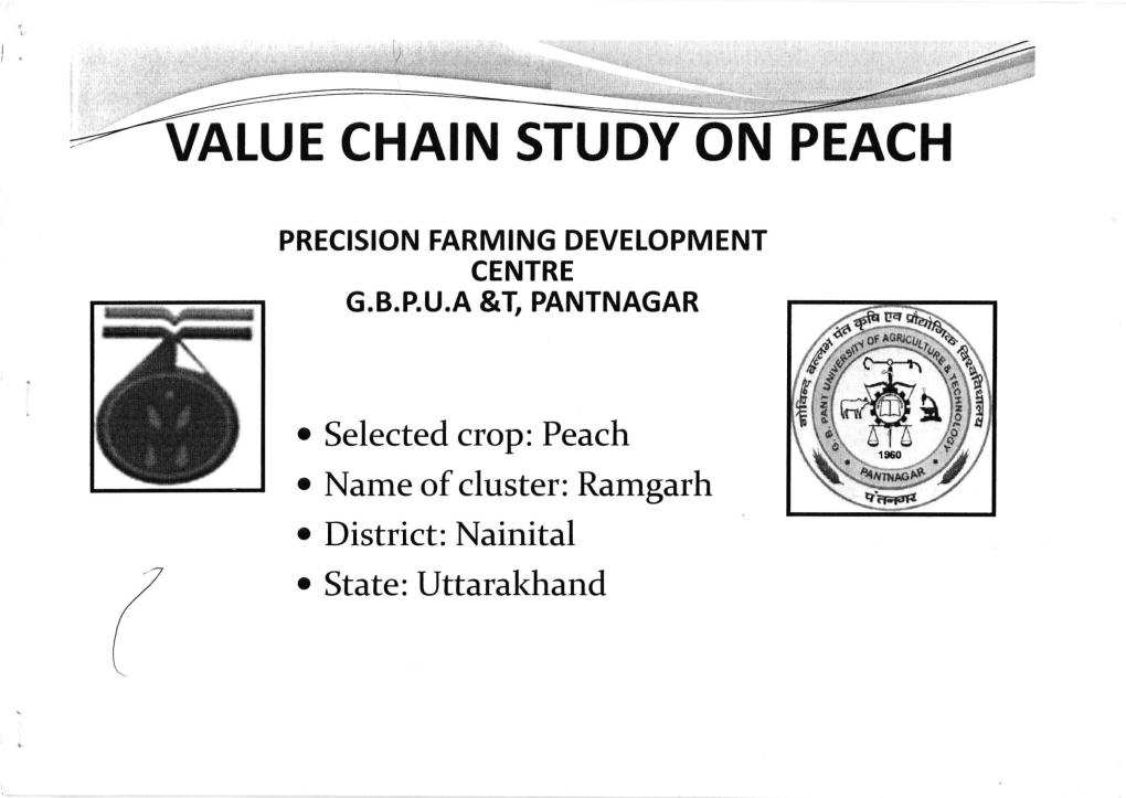 Value Chain Study on Peach