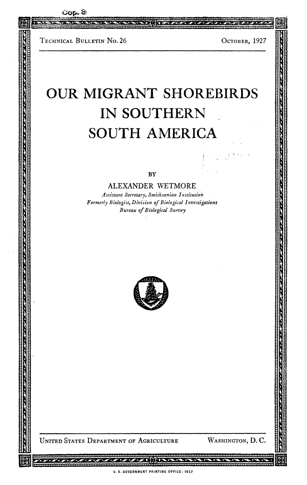 Our Migrant Shorebirds in Southern South America