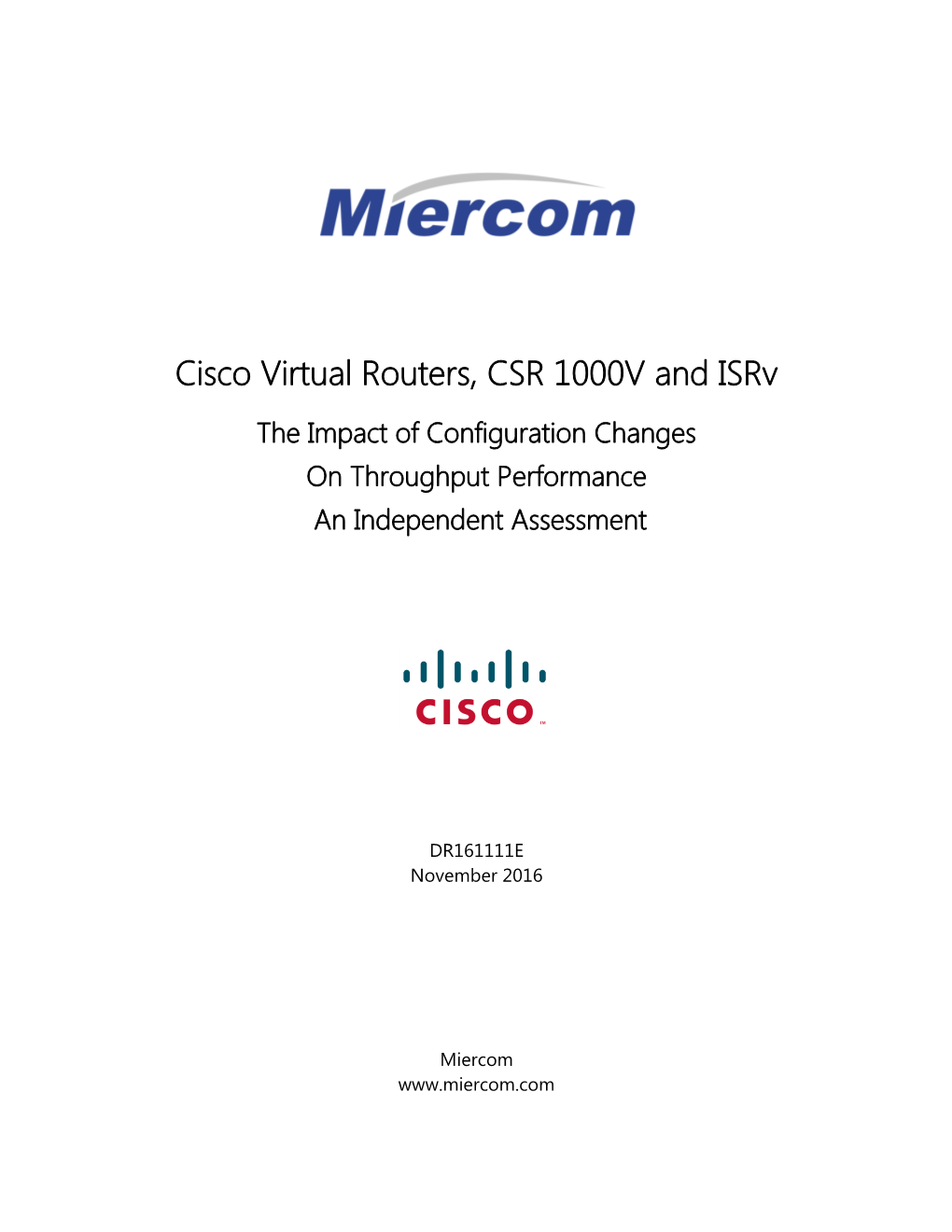 Cisco Virtual Routers, CSR 1000V and Isrv